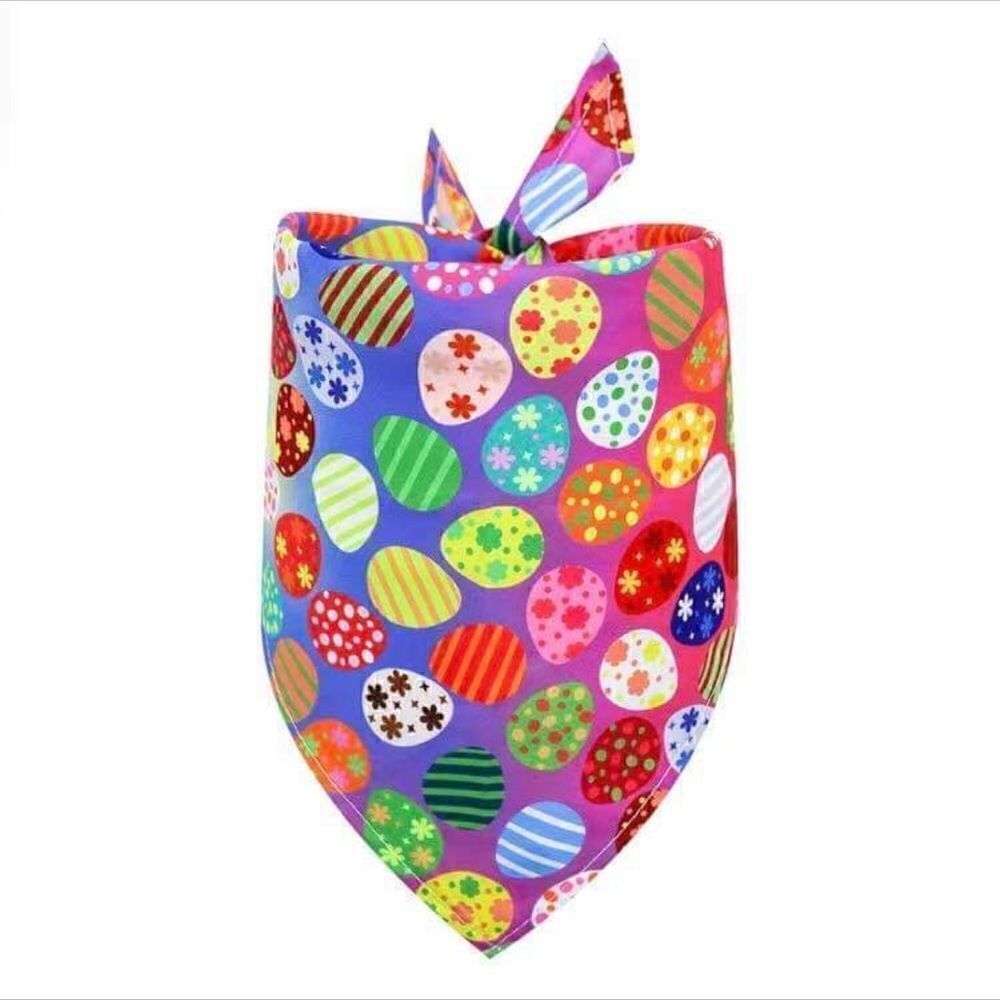 1pc Easter Bandana Dog Triangle Bibs Adjustable Easter Pet Bibs For Dogs Cats